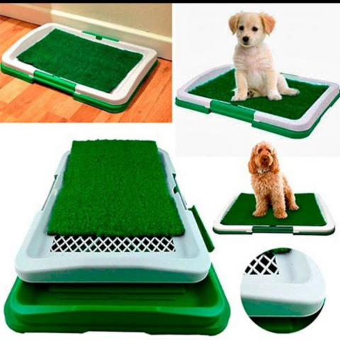 Image of Baño Portatil para Mascotas Ecologico Perros Gatos para Orinar Con Cesped - Puppy Potty Pad