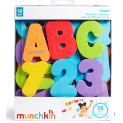 Image of JUGUETE BAÑO MUNCHKIN LETRAS y NÚMEROS (ABC)