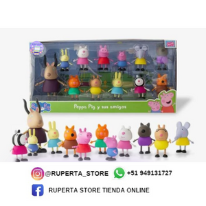 PEPPA PIG Y SUS AMIGOS (12 UNIDADES)